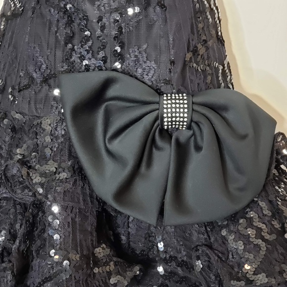 Lillie Rubin vintage sequin strapless dress w/ bow - Picture 2 of 4